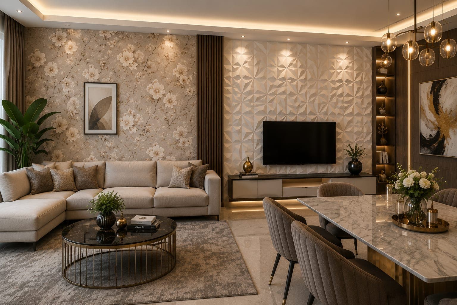 3D Textured & Metallic Wallpapers