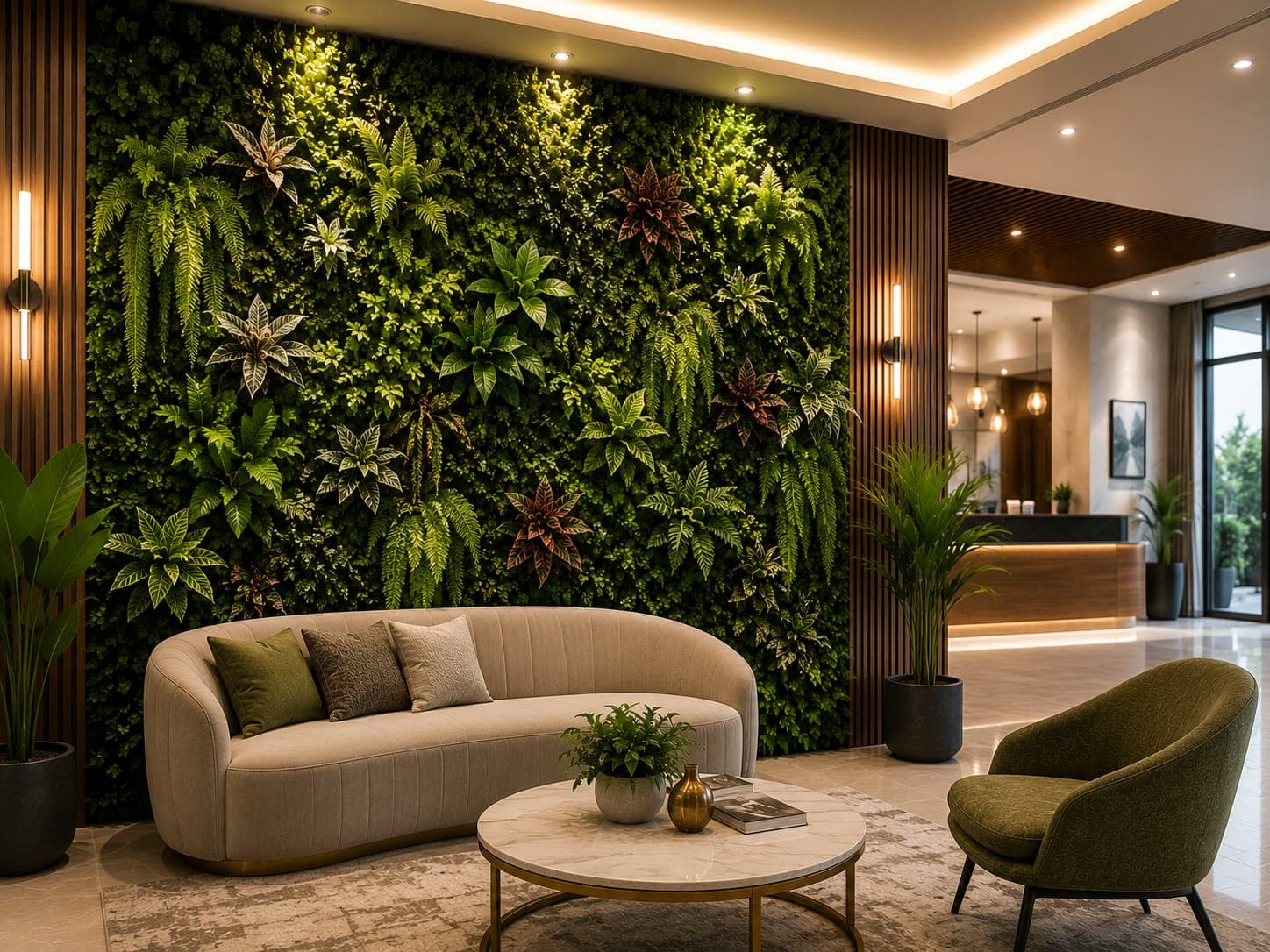 Artificial Vertical Green Tiles