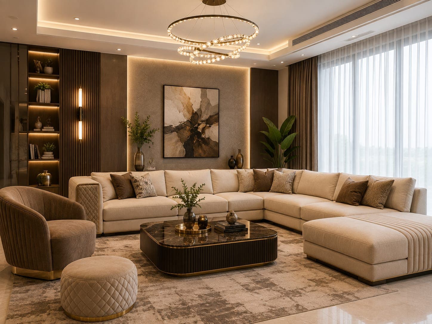 Penthouse Velvet Sofa Setup